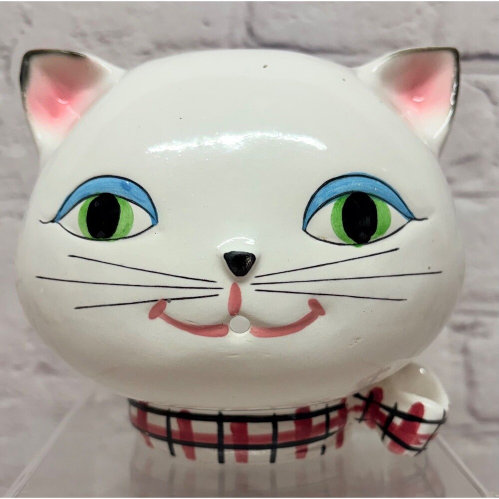 Holt Howard Cat String Holder Wall Pocket Ceramic Mid Century Kitchen Decor